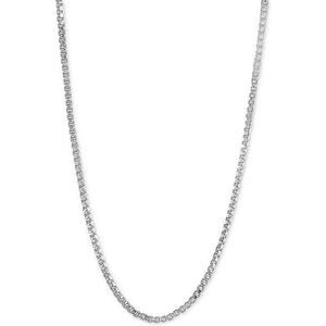 Sterling Silver Box Chain Necklace 22” Dainty Adjustable Minimal Trendy Stylish